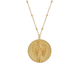 Gold Archangel Raphael Angel Necklace