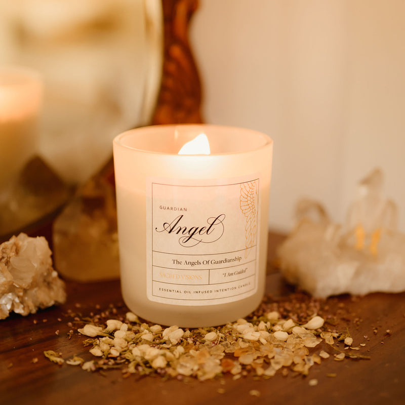 Guardian Angel Crystal Intention Candle