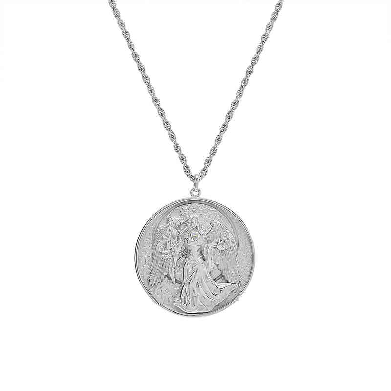 Archangel Haniel Angel Necklace Silver 