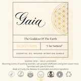 Gaia "The Goddess Of The Earth" Crystal Intention Candle