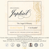 Archangel Jophiel "The Angel Of Beauty" Crystal Intention Candle