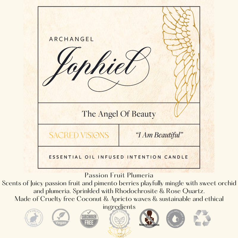 Archangel Jophiel "The Angel Of Beauty" Crystal Intention Candle