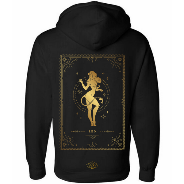 Leo Oversized Hooded Sweatshirt Black