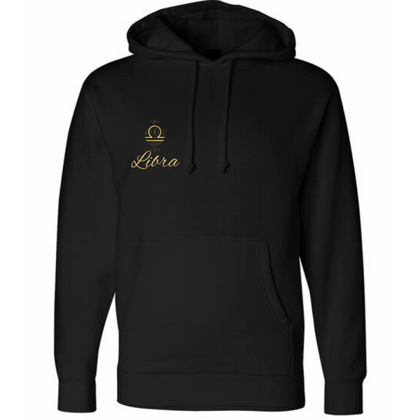 Libra Oversized Hooded Sweatshirt Black